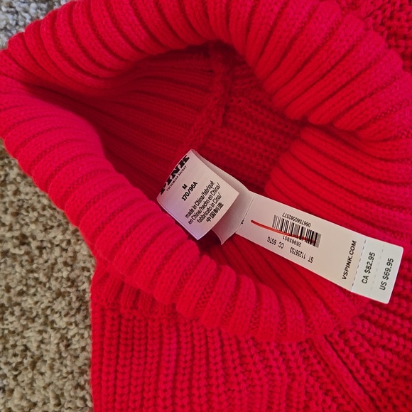 Victorias Secret Pink Red Sweater Sz M New - Picture 2 of 3